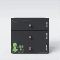 Phoenix MINECRAFT - Kommode mit 3 Schubladen, Dresser, Carbon Optik, Gaming Möbel mit Beleuchtung