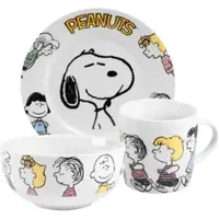 United labels 3-tlg. The Peanuts Snoopy Frühstücksset Teller, Schale & Tasse in Mehrfarbig | Gr.: onesize