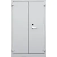 LÜLLMANN Aktenschrank 690250, aus Metall, feuerfest, abschließbar, 120 x 195 x 55 cm (B/H/T), lichtgrau