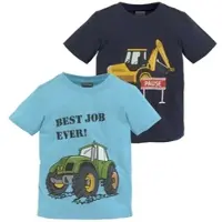 Kidsworld T-Shirt in türkis-bedruckt, marine-bedruckt | Gr.: 92/98
