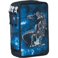 Beckmann Federmäppchen m. Inhalt - Tech Rex - Schwarz - - One Size - Federmäppchen