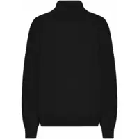 Colorful Standard Pullover Unisex Merino Wool Turtleneck Deep Black-XL