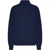 Colorful Standard Pullover Unisex Merino Wool Turtleneck Marine Blue-S
