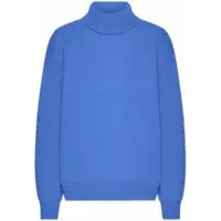 Colorful Standard Pullover Unisex Merino Wool Turtleneck Pacific Blue-XL