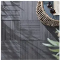 Home24 22er-Set Terrassenfliese Thish in Grau | Gr.: onesize