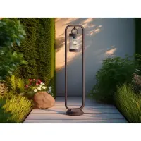 TRIO Lighting Wegeleuchte SAMBESI, dimmbar, braun / rost, Aluminium, Modern, Außenleuchte