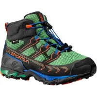 La Sportiva Ultra Raptor II Mid JR GTX, Mountain Hiking, Kids, Shoes, Mid Cut, G00R04 Carbon/Flame, 28 -