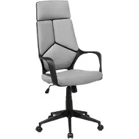 Beliani Bürostuhl Grau und Schwarz Stoffbezug Höhenverstellbar Drehbar mit Armlehnen Bremsbaren Rollen Modern Arbeitszimmer Drehstuhl Arbeitsstuhl