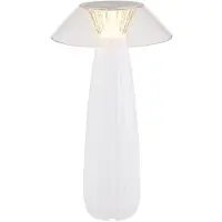 Globo Lighting LED Tischleuchte, Weiß, Akku, IP20, Touchdimmer, H 28 cm