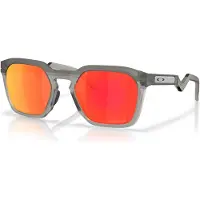 Oakley HSTN SQ Matte Grey Smoke Prizm Ruby Sonnenbrille Anthrazit