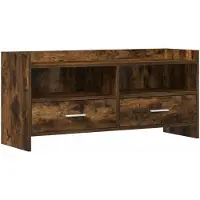 vidaXL TV-Schränk 100 x 33 x 47 cm Geräucherte Eiche Holzwerkstoff