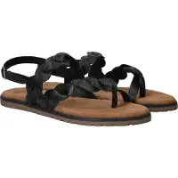 Lazamani Jona Damen Leder-Sandalen Black Größe 38
