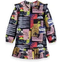 Scotch & Soda Girl All-over Printed Seersucker Dress Art Dept Collage Anth Größe: 6 | Kleider Outlet | kids