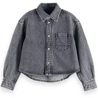 Scotch & Soda Girl Washed Black Denim Overshirt Black Mountain Black Mount Größe: 8 | Hemden Outlet | kids | Schwarz