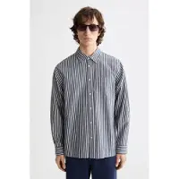 Scotch & Soda Striped Relaxed Fit Langarmhemd