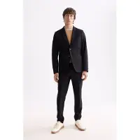 Scotch & Soda Core - Unconstructed Peak Lapel Cool-wool Blazer Black Größe: M | Blazer Outlet | Herren | Schwarz