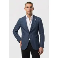 Brooks Brothers Jacket Regular Lining Linen Blue Größe: 42 | Blazer Outlet | Herren | Blau