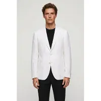 Brooks Brothers Jacket Regular Lining Linen White Größe: 42 | Blazer Outlet | Herren | Weiß