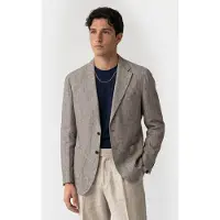 Brooks Brothers Jacket Regular Lining Linen Light Brown Größe: 50 | Blazer Outlet | Herren | Weiß