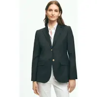 Brooks Brothers Wool Blazer With Gold Shank Buttons Navy Größe: 4 | Blazer Outlet | Damen | Gelb