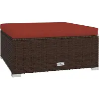 vidaXL 6-tlg. Garten-Lounge-Set mit Auflagen Poly Rattan Braun