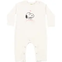 Snoopy Peanuts Baby Strampler Overall Einteiler Langarm in weiß | Gr.: 86/92