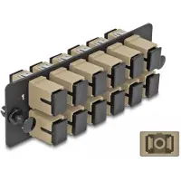 DeLOCK LWL Adapter Panel SC Simplex OM1 / OM2 12 Port beige