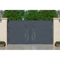 Casanoov Schiebetor Aus Aluminium Life 300x160cm Grau