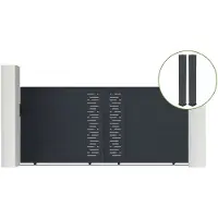 Casanoov Schiebetor Arlberg 350x160cm Graues Aluminium & 2 Eifel Pfosten 20x20cm H.190cm Grau