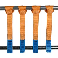 TRUTZHOLM 4 Gurtschlaufen Doppelschlaufe Motorradspanngurt Orange