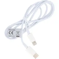 AccuCell USB-C Datenkabel passend für USB TYPE C USB-C auf iPhone Weiss für iPhone 11, 12, X, XS, XR