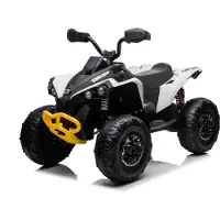 BOGI Can-am ATV Quad Kinderfahrzeug Elektrofahrzeug 2x35W Motor 12V 7Ah Weiß