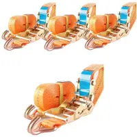 Baumarktplus 4x Profi Ratschen Spanngurt Spanngurte Zurrgurt 2-tlg 5m 2t 2to 2000kg TÜV/GS ORANGE
