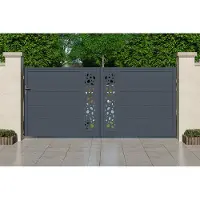 Casanoov Schiebetor Aus Aluminium Sunny 350x160cm Grau