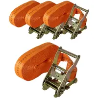 Baumarktplus 4x Profi Ratschen Spanngurt Spanngurte Zurrgurt 1-tlg 6m 2t 2to 2000kg TÜV/GS ORANGE