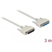 DeLOCK Serielles Kabel D-Sub 25 Stecker zu Buchse 3 m