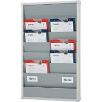 Eichner Werkstattplaner , 2-bahnig, 6 Schienen, für bis zu 12 Auftragstaschen des Formates A4, B 554 x H 900 mm, Kunststoff, grau