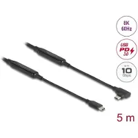 DeLOCK 81196, 5 m, USB C, USB C, USB 3.2 Gen 2 (3.1 Gen 2), 10 Gbit/s, Schwarz