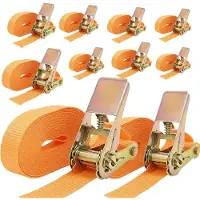 Baumarktplus 10x Profi Ratschen Spanngurt Spanngurte Zurrgurt 1-tlg 6m 0,8t 0,8to 800 kg TÜV/GS ORANGE