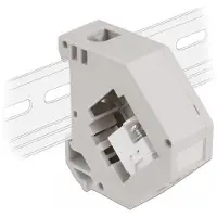 DeLOCK Hutschienenadapter mit Keystone IEC Buchse zu Terminalblock