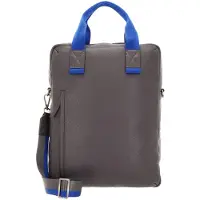 Leonhard heyden Leder Schultertasche Umhängetasche mit Laptopfach Tokio Tote Bag 8205 Grau