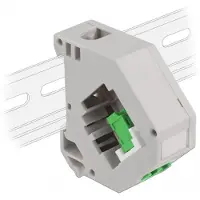 DeLOCK Hutschienenadapter mit Keystone LC Duplex Buchse zu LC Duplex Buchse grün, Grün, Grau, Weiß, LC, LC, Weiblich, Weiblich, Kunststoff