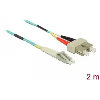 DeLOCK Kabel Lichtwellenleiter LC zu SC Multimode OM3 2 m, 2 m, OM3, LC, SC