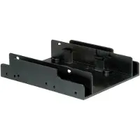 Roline Montageadapter, Bauform 3.5, Rahmen für 2x 2.5 HDD, schwarz