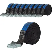 Baumarktplus 10x Profi Spanngurt Gurt Zurrgurt Klemmschloss Auto 1-tlg 6m 250 kg SCHWARZ