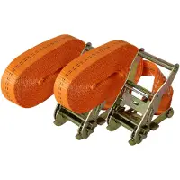 Baumarktplus 2x Profi Ratschen Spanngurt 1 Teilig 6m 2t 2000kg TÜV GS Orange