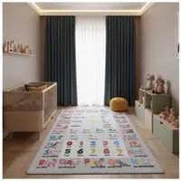 KADIMA DESIGN KINDERTEPPICH TRAUN, mit Alphabet-Zahlen-Tiere-Motiv, Grau, 120 x 170 cm