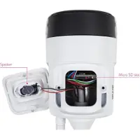 Pni House IP52LR 2MP 1080P drahtlose Videoüberwachungskamera mit IP für den Außen- und Innenbereich und microSD-Steckplatz, Nachtmodus APP CamHi
