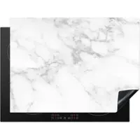 KitchenYeah Herdabdeckplatte Marmor weiß | Gr.: 71 x 52 cm