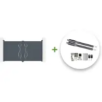 Casanoov Flügeltor Elektrisch Life 300x160cm Aluminium Grau & Drehtorantrieb Ranger B150